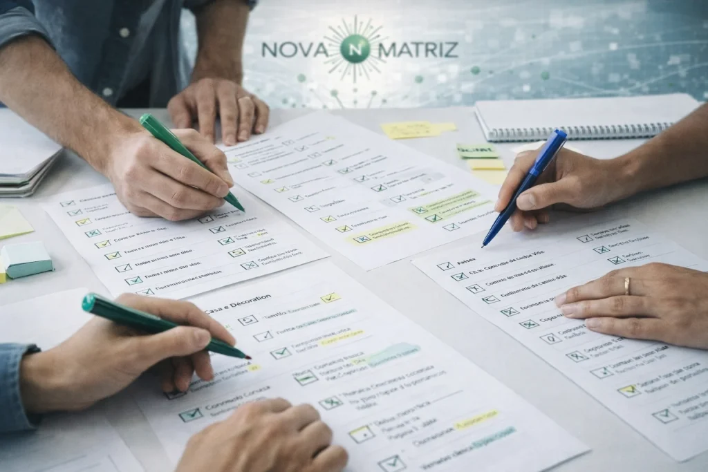 Pessoas-trabalhando-juntas-em-um-ambiente-de-troca-e-analise-representando-o-proposito-humano-e-a-governanca-editorial-da-Nova-Matriz.