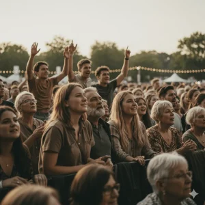 Publico-de-diferentes-idades-assistindo-a-concerto-ao-ar-livre-demonstrando-atencao-e-emocao-luz-natural-suave-iluminando-o-ambiente-acolhedor.
